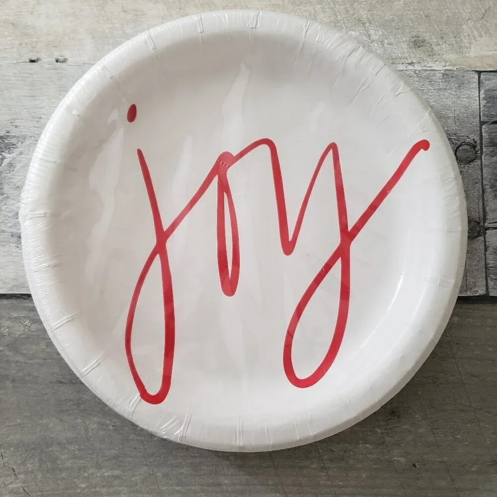 Set of 3 - Joy Snack Size 6.75 inch Paper Plates (60 count)
